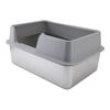Stainless Steel Litter Pan   Proof Large Open Top High Side Litter Pan with Scoop