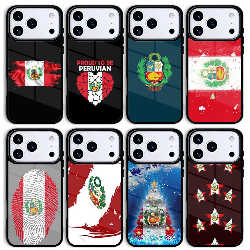 Peru Flag Mobile Phone Case for IPhone 17 AIR 16pro Max 15 14 13 12 11 Bumper Cover