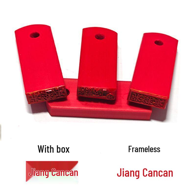 Red Rubber Student Signature Stamp: Accounting & Registration Seal