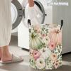 Collapsible Laundry Basket Large Round Waterproof Fabric Hamper Dirty Clothes Storage Bin Toy Organizer with Handles