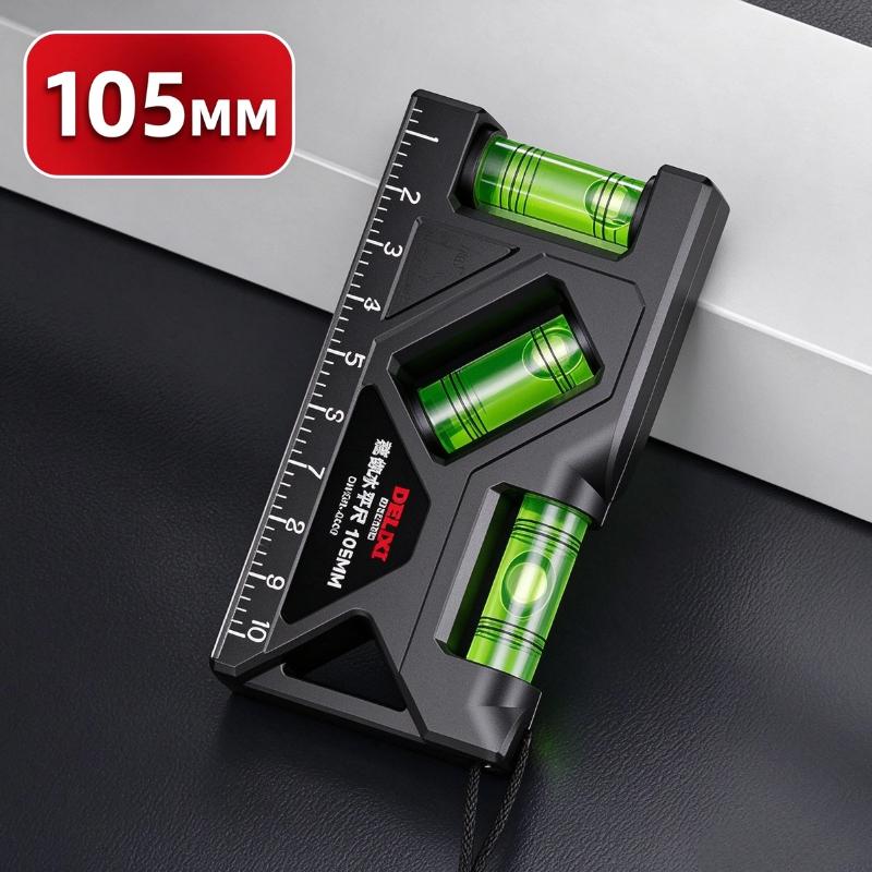 1Pcs Portable Magnetic Pocket Level High-Precision Horizontal Vertical Measure Metric Ruler Mini Level Gauge