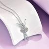 Rhinestone Dancing Ballet Girl Pendant Zinc Alloy Women Choker Necklace Birthday Gift