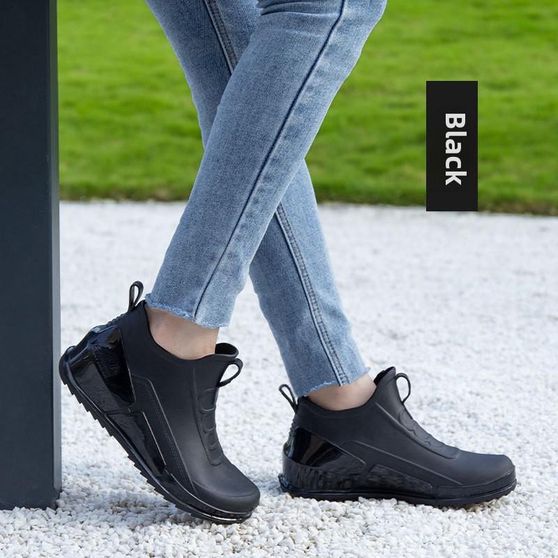 Fashion Woman Rain Shoes Waterproof Rubber Boots Ladies Casual Slip-on Flats Rainboots Female Insulated Garden Galoshes Botas De Chuva