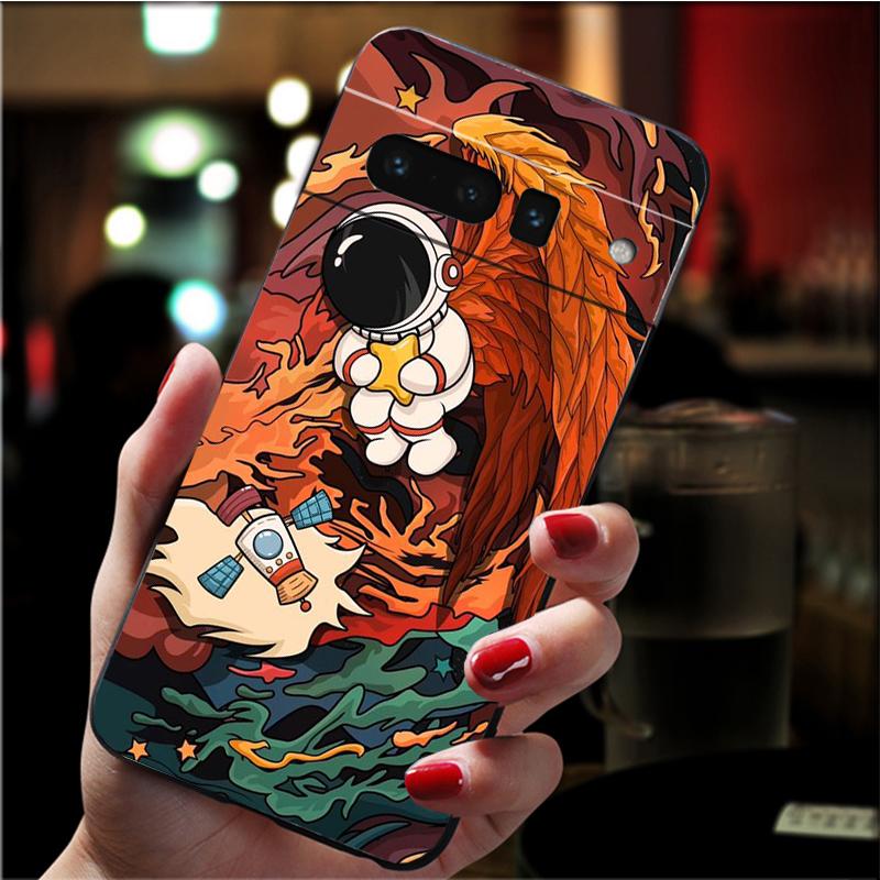 Phone Case for Google Pixel 10 9 Pro XL 9A 8 7 6 Pro Pixel 8A 7A 6A Pixel 8 7 6 5 Astronaut Art Case