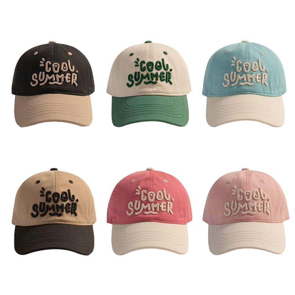 2-7 Years Adjustable Sun Hat Letter Embroidery Beach Cap Summer Kids Baseball Caps  Children