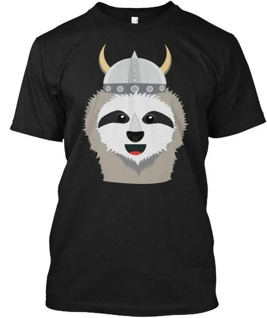 Футболка с ленивцем-викингом в шлеме TTshirt Сделано в США Размеры от S до 5XL S