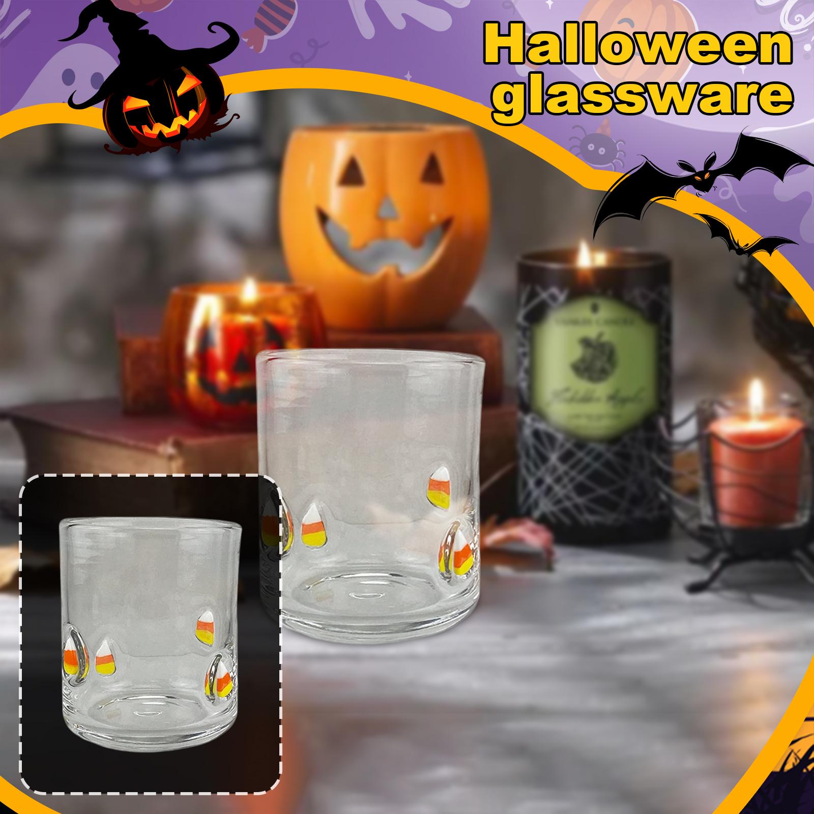 

Прозрачный стеклянный стакан, украшенный леденцами One Size