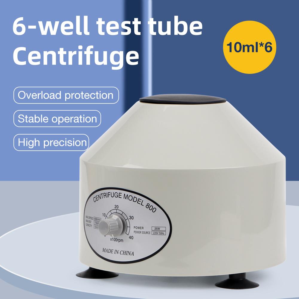 300-4000RPM Adjustable Electric Centrifuge AC220V EU Plug Centrifuge Machine 10ml*6 Centrifuge Tube for Laboratory Medical