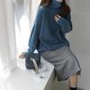 Women's High-Neck Thick Knit Sweater: Autumn/Winter 2024 European & American Loose Pullover Style