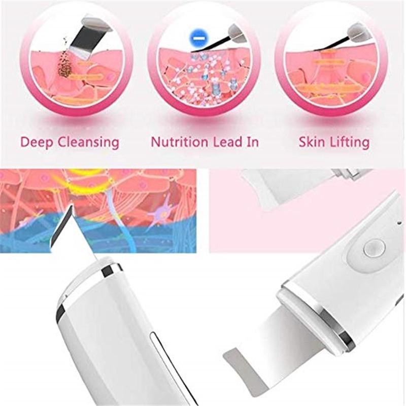 Ultrasound Skin Care Scrubber Pore Deep Cleansing Facial Face Ultrasonic Lifting Tool
