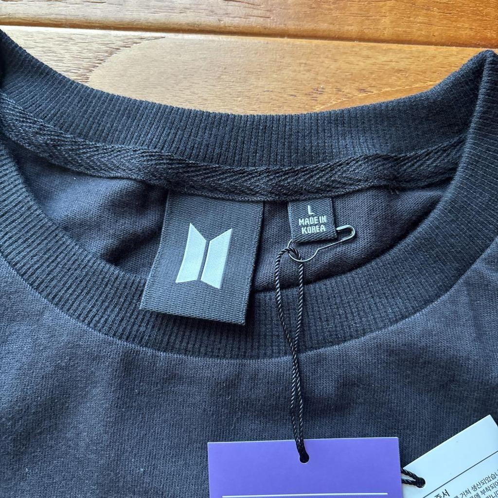 [USED] BTS DYNAMITE T-shirt, size L, black, with tags