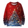 Women's Casual Long Sleeve Woolen Christmas Sweatshirt Fall  Vacation Long Sleeve Pullover