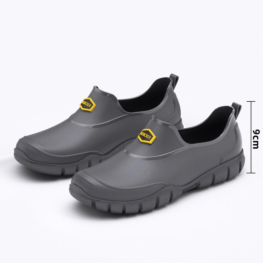 Men's non-slip and wear-resistant low-top waterproof men's chef work shoes rain shoes men's shoes are versatile