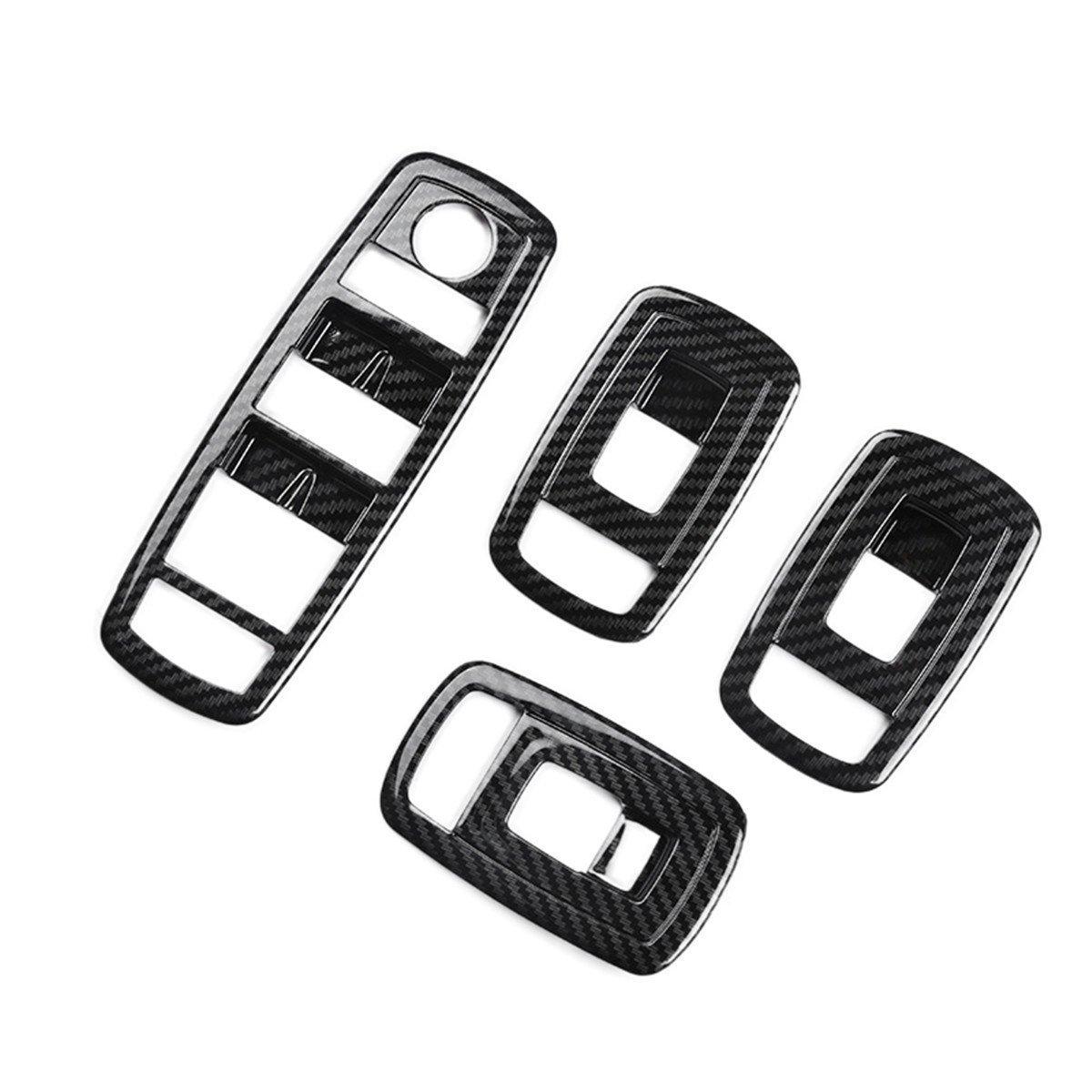 Car Door Window Glass Lift Button Panel Trim Cover Compatible with Maserati Levante 2016-2021 Ghibli 2014-2021 Front and Rear Doors Armrest Window