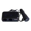 12V/24V Vehicles Lighter Socket Splitter Multiple Device Charging Car Accessory with 2 USB Interfaces Totally 3A Output