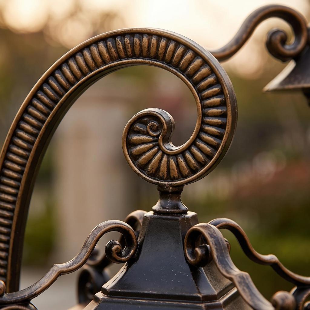 Aluminum Outdoor Wall Lantern Ornate Light Fixture Retro Vintage