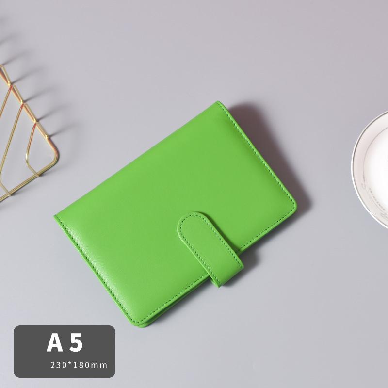 Customized Planner Diary Notebooks A5 A6 A7 Ring Binder Budget Pu Leather Binder Clip Notebook