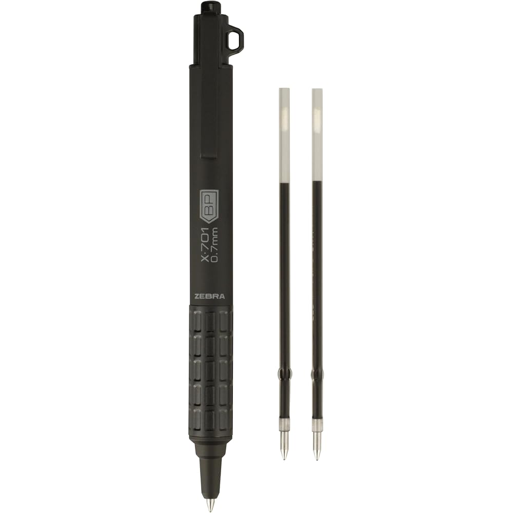Zebra Pen (Zebra Pen) X-701 Tactical Ballpoint Pen with Bonus Refill, Fine, 0.7 Mm, Black Ink, 1 ...