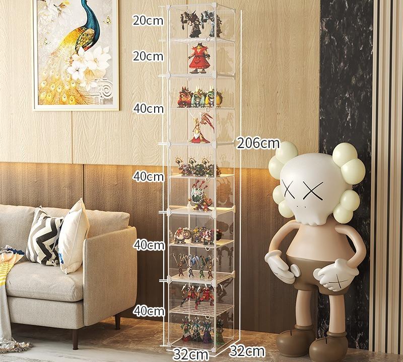 Transparent Display Cabinet Jewelry Display Toy Storage Ra Home Use Figure elf Clear Organizer for Small Collectibles And Models