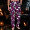 Men's Halloween Printed Knit Pajama Pants with Pockets - Color Casual Sleep Pants for Lounging