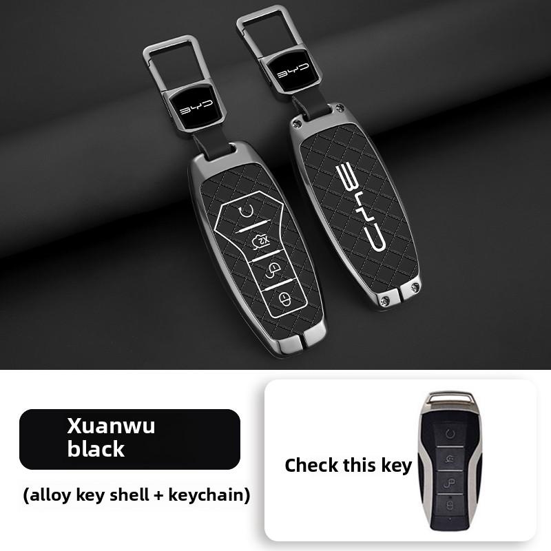 NEW Zinc Alloy Leather Car Remote Key Case Cover For BYD Atto 3 Han EV Dolphi Tang Dm Qin PLUS Song Pro MAX Yuan Accessories