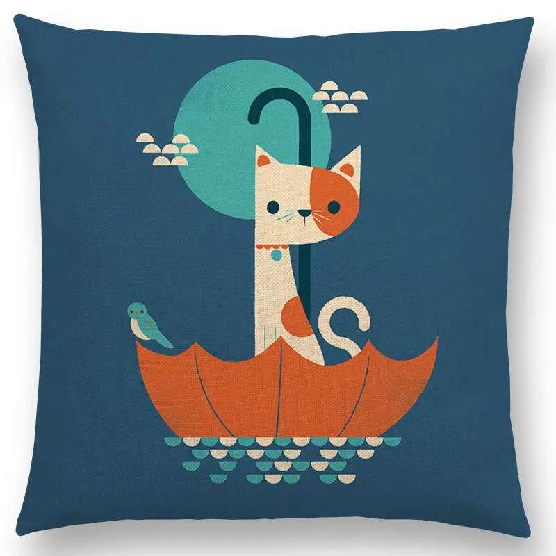 Neueste Cartoon-Tiere Niedlicher Hai Katze Vogel Giraffe Pinguin Wal Eisbär Nilpferd Panda Kissenbezug Auto Sofa Wurfkissenbezug