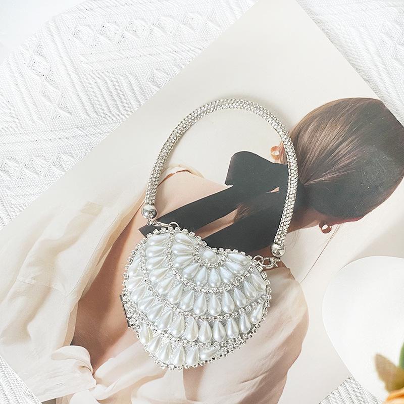 Luxus Strass Abendtasche Funkelnde Einzel-Schulter-Bankett-Ketten-Tasche Geldbörse Herzförmige Mini-Lippenstifttasche Damen