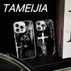 Gothic Cyber Sigil Cross Colorful Phone Case For iPhone 17 16 15 14 13 12 11 Pro Max Plus Matte Cover