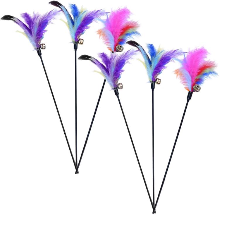 

Colorful Feather Cat Teaser Wand