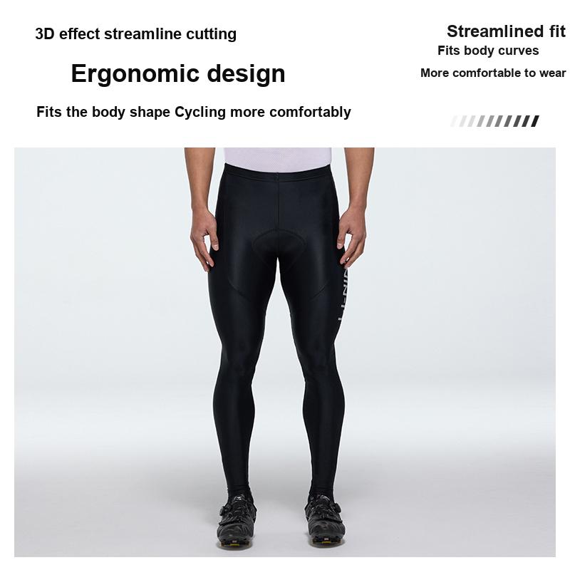 Li Ning Professionelle Rennrad Mountainbike Sport Lange Hose Radhose Herrenhose Schwarz LCUK205-1