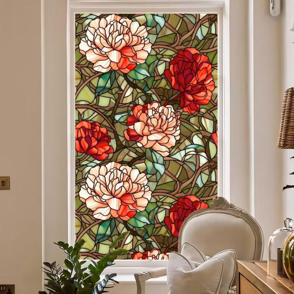 100*45cm Electrostatic Glass Sticker Waterproof Non-Adhesive Removable Decorative PVC Decorative Static Glass Film Decal Decor