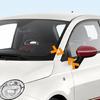 Impact Resistant Vehicle Mirror Flag Trim Protective Guard Cover For 500 2012-2017ABS Material Direct Replacement 1 Pair
