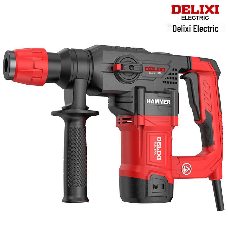 Delixi Dual-Purpose Electric Hammer Drill – High-Power Rebar Slotting & Concrete Demolition Tool