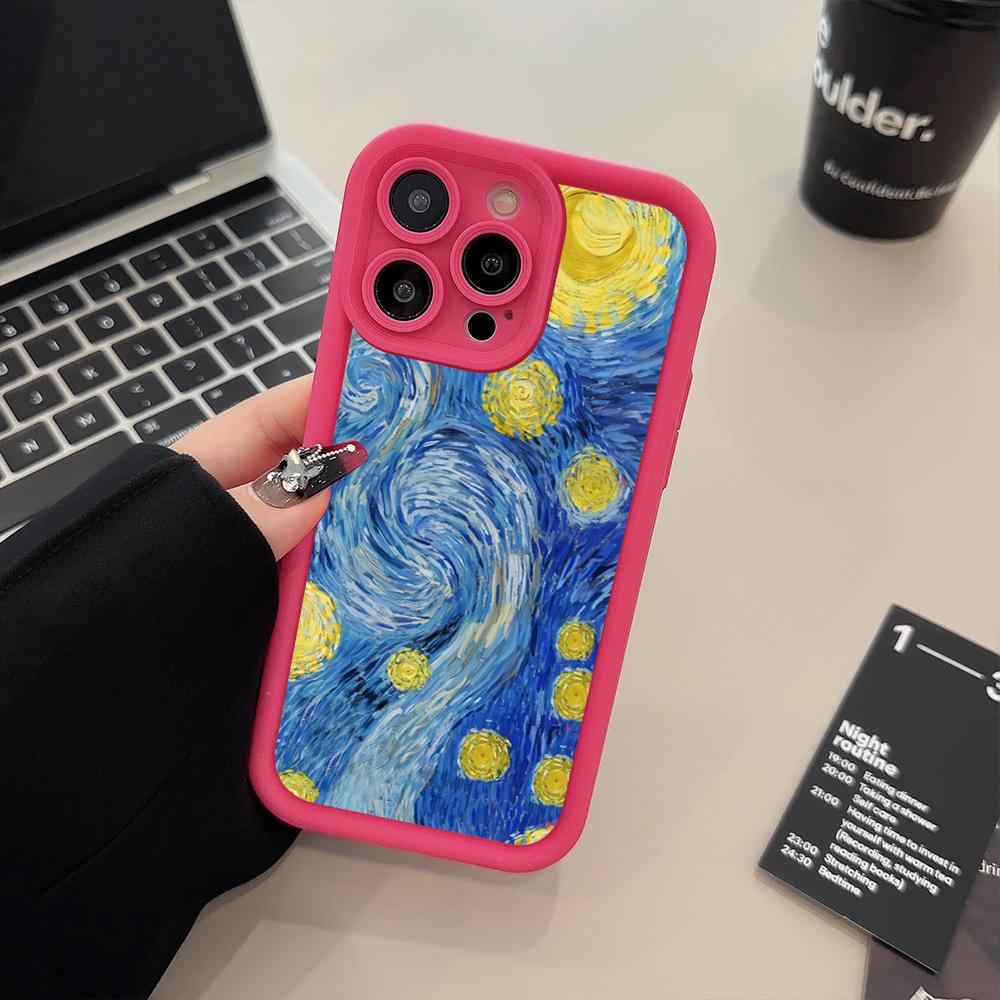 Vincent Van Gogh's The Starry Night Print Case For iPhone 17 16 15 14 13 12 11 Pro Max 16Plus 16E Shockproof Soft Silicone Cover