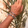 PIG & HEN Catena Venetian Double Bracelet - Navy X Silver