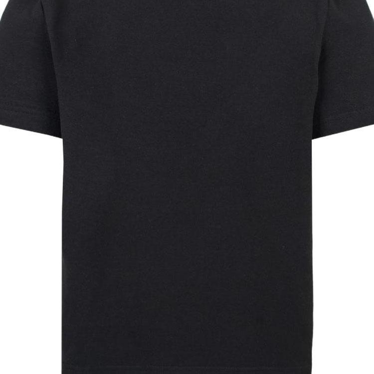 Balenciaga SS23 Label Crew Neck Straight Fit Casual Short Sleeved T Shirt Women's Black 745019TOVD51055
