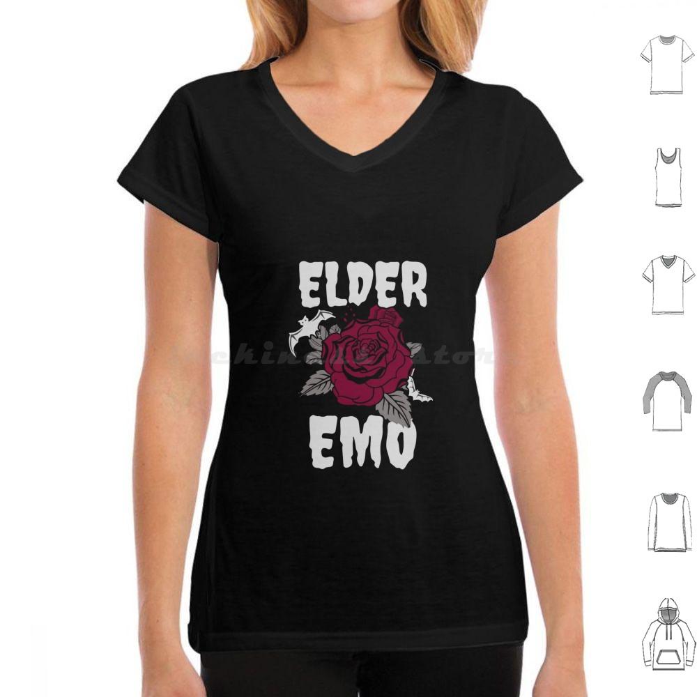 Elder Emo T Shirt 6xl Cotton Cool Tee Elder Emo Emo Goth Elder Skull Pop Punk Emo Band Still Emo Funny Elder Emo Punk Black