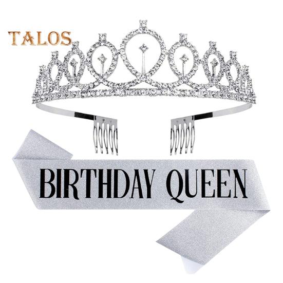 

Ободок в виде короны с лентой, блестящие стразы, головной убор, легкий дизайн, потрясающие сверкающие ленты, женственные лозунги серебряный