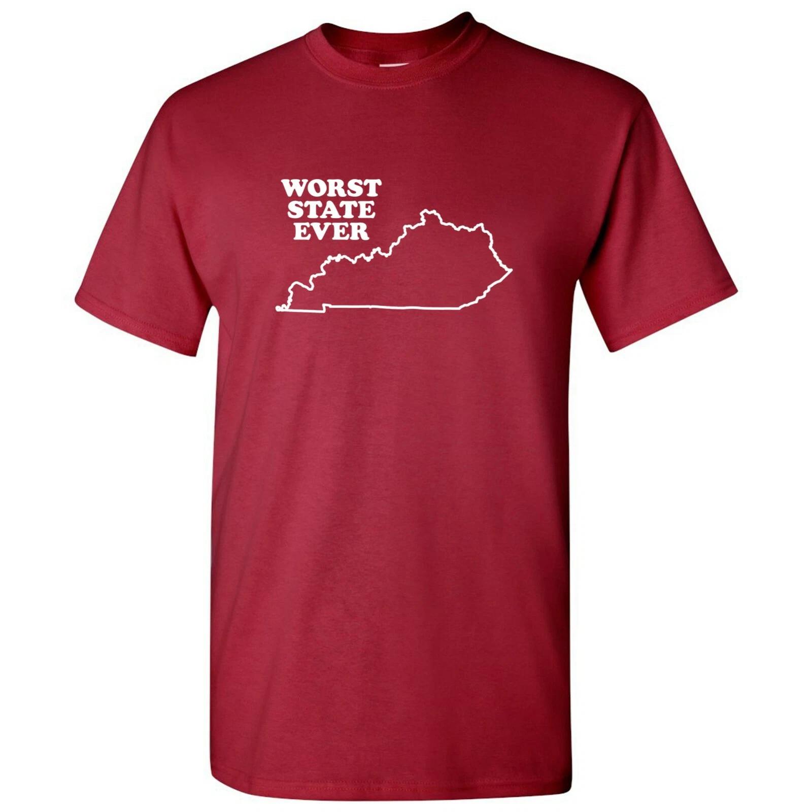 Kentucky Worst State Ever Basic Cotton T-Shirt - Cardinal XL