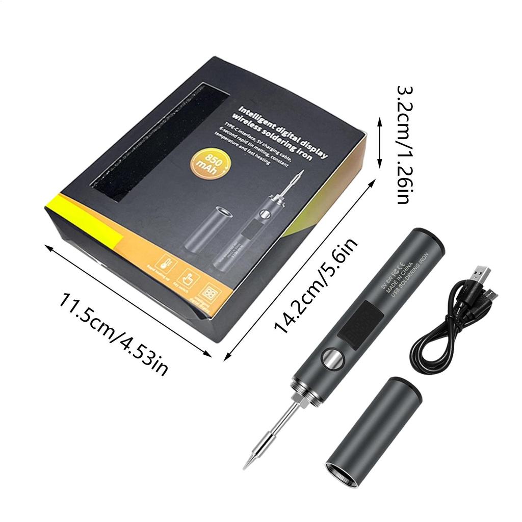 Cordless Soldering Iron Rechargeable Auto Shutdown Repair Tool Soldering Pen For Electronic Component Home DIY Projects Circuit