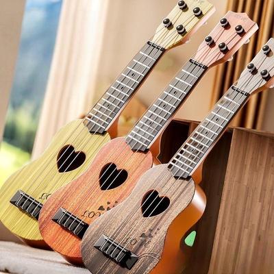 1Pcs Learning Educational Gifts 26/35Cm Kids Guitar 4 Strings Musical Instrument With Paddles Simulating Yukrili Musical Toy