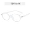 Gjennomsiktig datamaskinbrilleinnfatning Kvinner Menn Antiblått lys Runde briller Blokkerende briller Optisk brillebrille