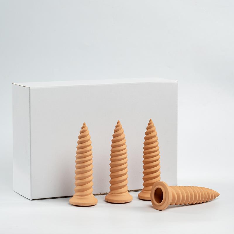 

4PCS Plant Self-Watering Terracotta Stakes Terracottaplant Watering Device Clay Cone Auto-Water Irrigation System For Garden