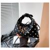 Women'S Versatile Bag Retro Leather Shoulder Bag Bow Tie Crossbody Bag Niche Polka Dot Handbag For Everyday Casual Gatherings
