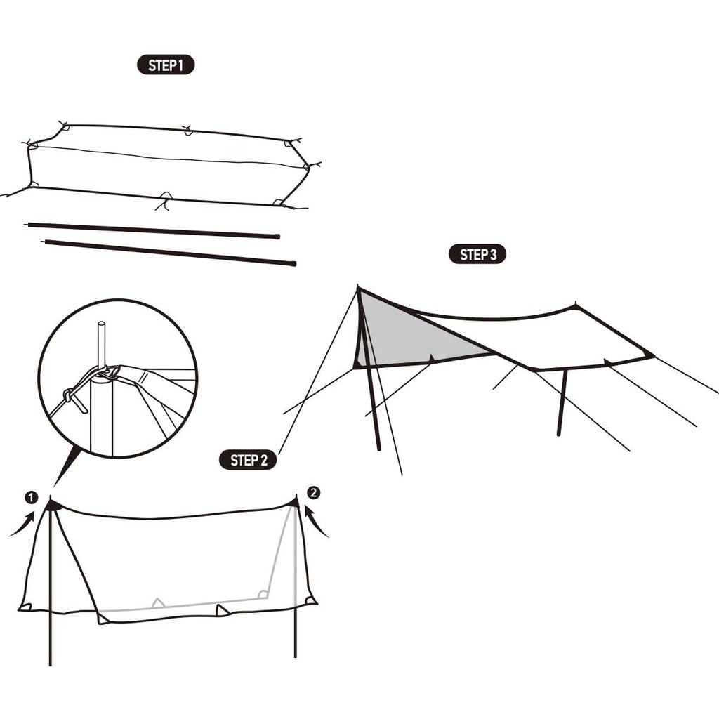 Naturehike Cotton Cloth TC Material Awning Tarp Waterproof Tarp Sunscreen Tear Resistant Durable Lightweight Portable Waterproof Shade Camping Hiking