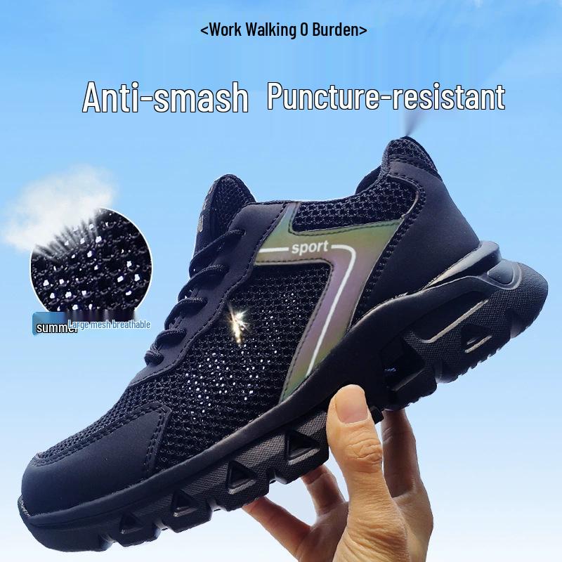Unisex Steel Toe Mesh Safety Shoes: Lightweight, Breathable Anti-Smash & Anti-Puncture Work Footwear