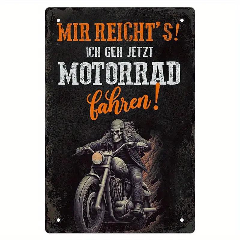 German Vintage Garage Tool Phrases Metal Sign,Retro Decorative Plaque, Home Wall ,Studio Room Man Cave Workshop Industrial Decor