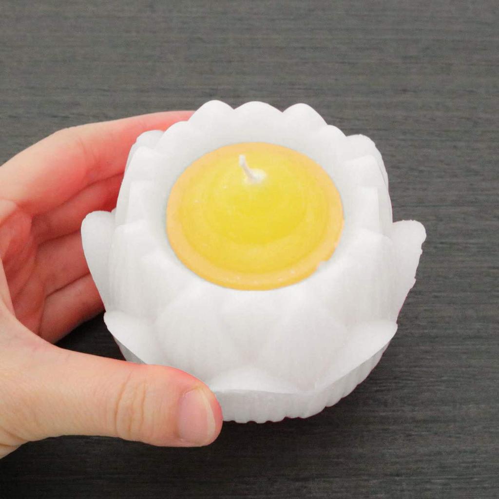 Nihon Candle Lotus Candle (Single Item) White