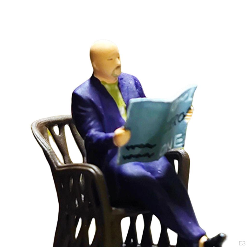 1/64 People Figures Dollhouse Prop S Gauge Sand Table Decor Accessory Layout Decoration