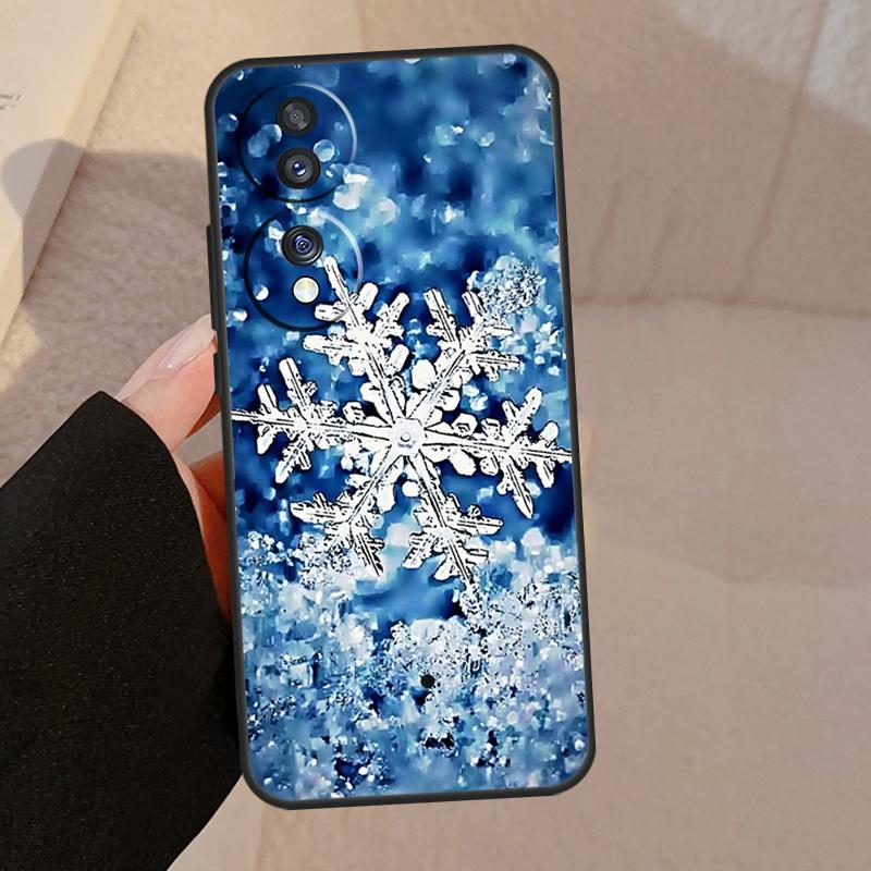 Snow Snowflake Winter For Honor Magic 7 6 5 Lite V5 Case For Honor 400 Pro 200 50 70 90 X8a X8b X9a X9b X9c Cover